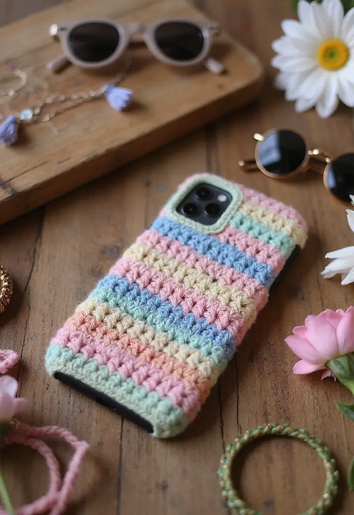 27 Unique Crochet Clothing and Accessories to Elevate Your Handmade Wardrobe - 16. Crochet Phone Case