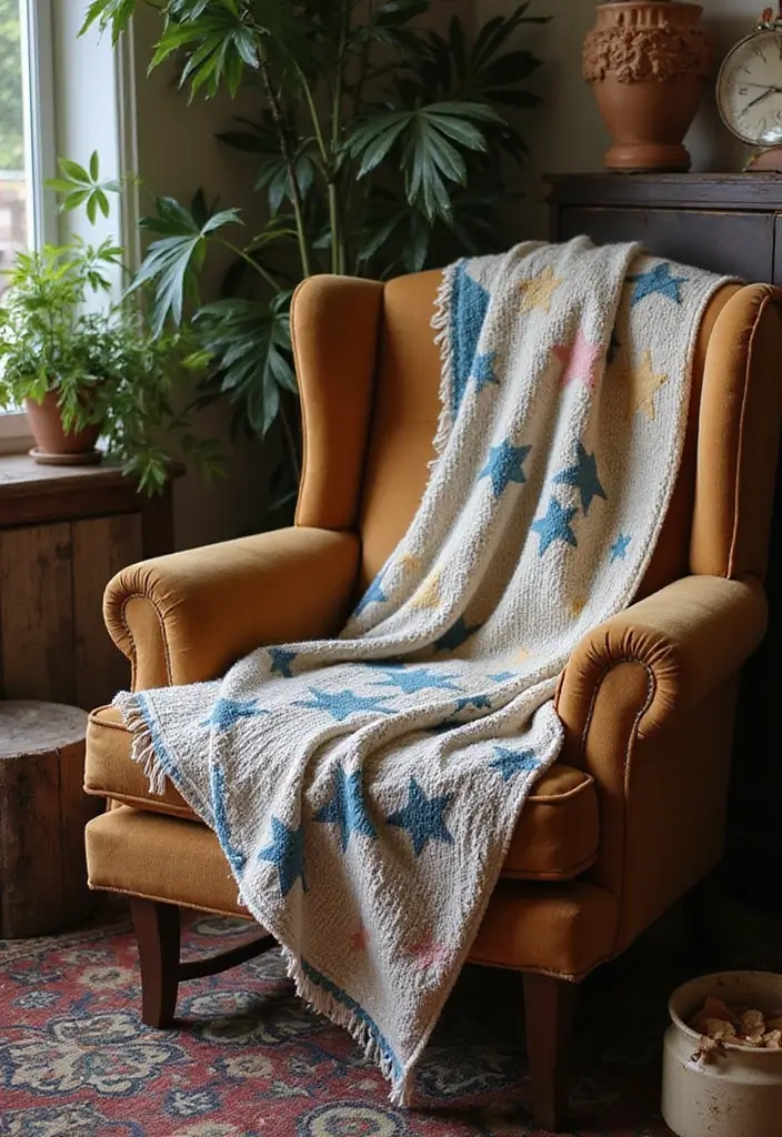 27 Vibrant and Colorful 6 Day Star Blanket Crochet Designs for Your Next Cozy Project - 12. Vintage Revival