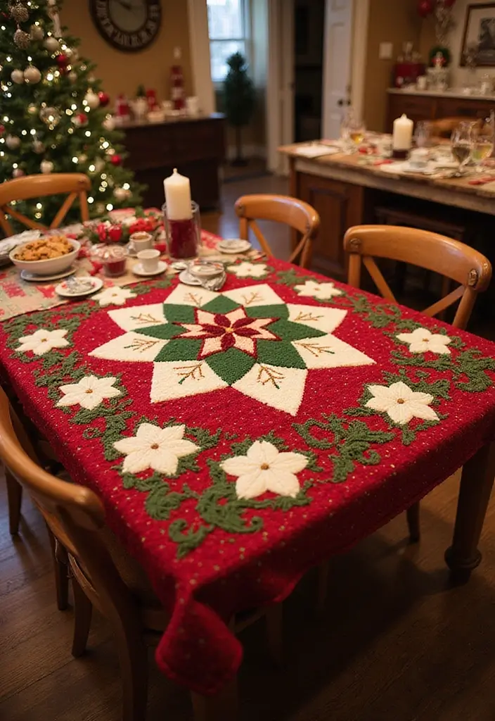 27 Vibrant and Colorful 6 Day Star Blanket Crochet Designs for Your Next Cozy Project - 13. Holiday Spirit