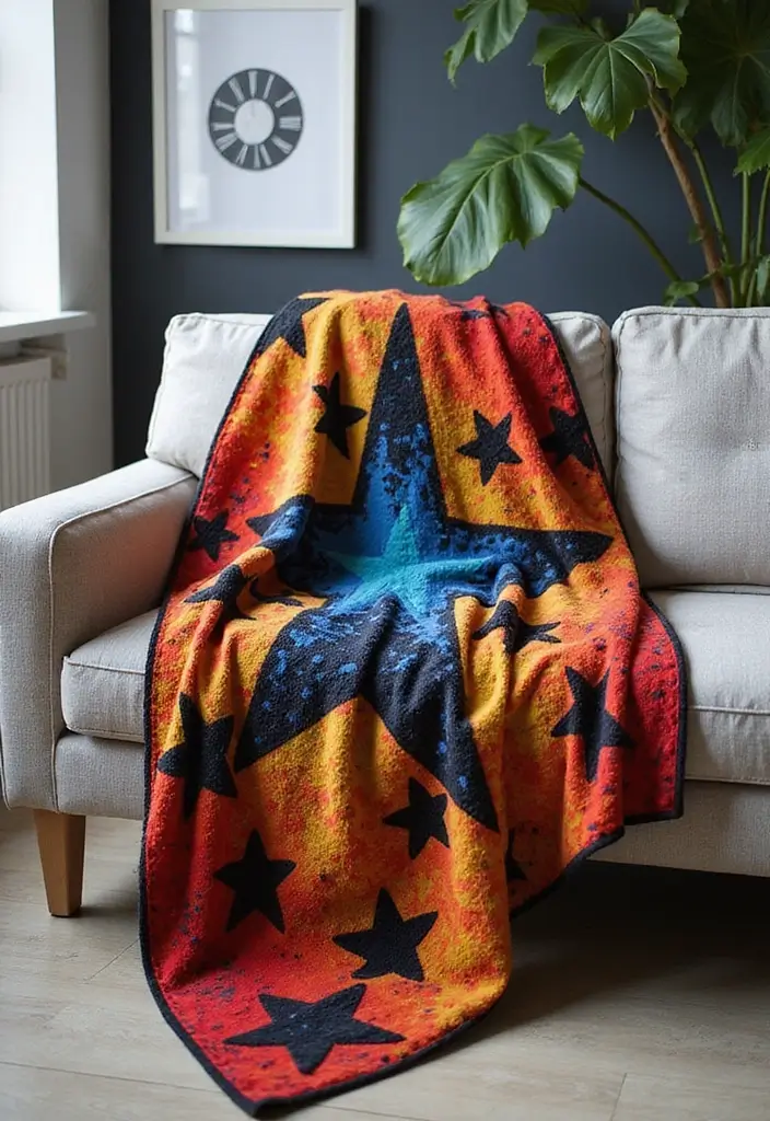 27 Vibrant and Colorful 6 Day Star Blanket Crochet Designs for Your Next Cozy Project - 14. Urban Chic