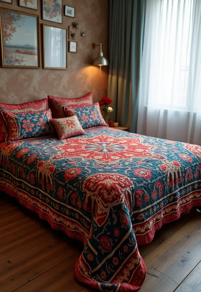 27 Vibrant and Colorful 6 Day Star Blanket Crochet Designs for Your Next Cozy Project - 18. Statement Borders