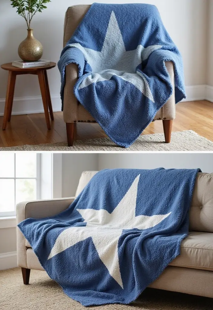 27 Vibrant and Colorful 6 Day Star Blanket Crochet Designs for Your Next Cozy Project - 25. Multi-Purpose Design