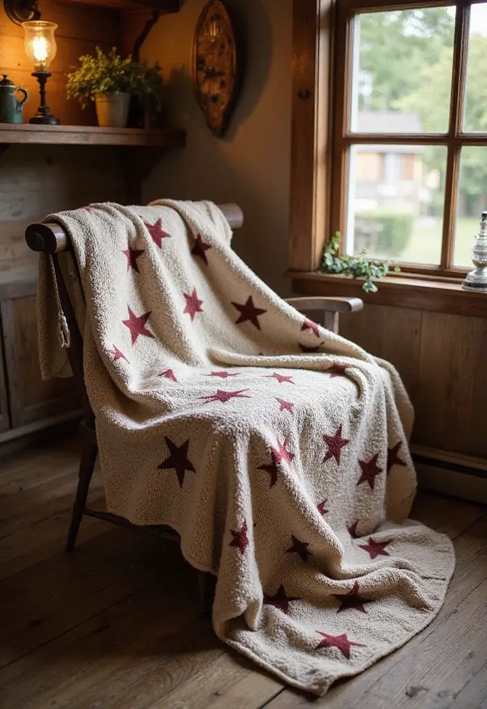 27 Vibrant and Colorful 6 Day Star Blanket Crochet Designs for Your Next Cozy Project - 9. Farmhouse Charm