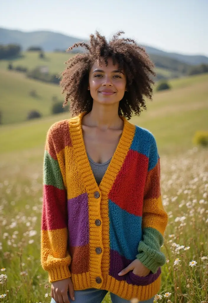 28 Cozy Crochet Cardigan Pattern Free Ideas for Layering and Warmth - 16. Patchwork Cardigan