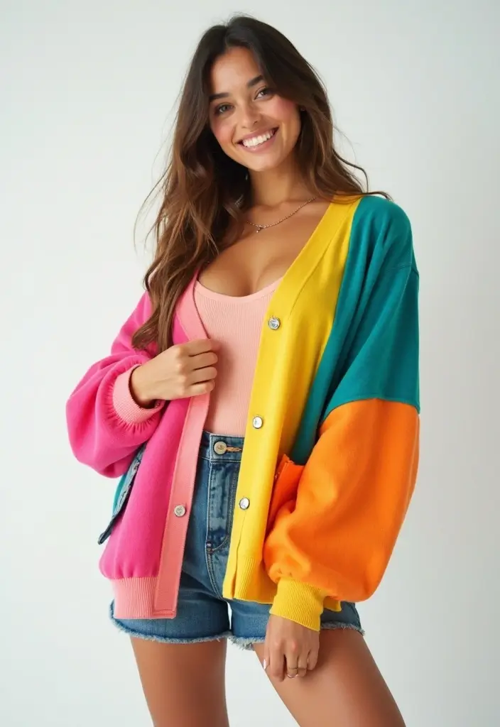 28 Cozy Crochet Cardigan Pattern Free Ideas for Layering and Warmth - 7. Color Block Cardigan