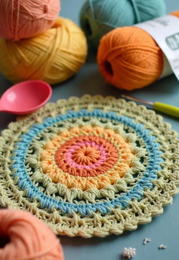 28 Crochet Patterns for Beginners with Basic Stitches Using Eco-Friendly Yarn - 1. Simple Crochet Dishcloth