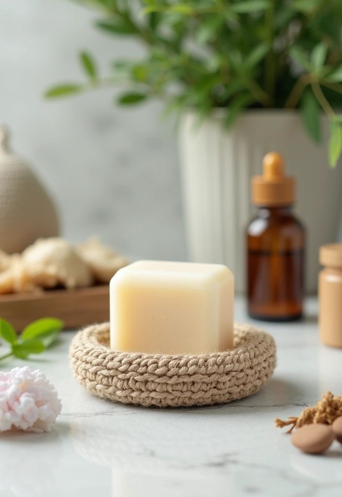 28 Crochet Patterns for Beginners with Basic Stitches Using Eco-Friendly Yarn - 19. Crocheted Soap Saver