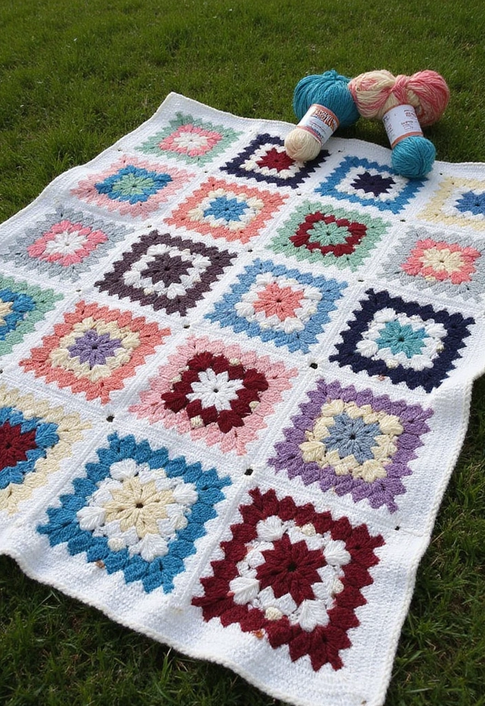 28 Cute and Warm Crochet Baby Blanket Free Pattern Designs Perfect for Newborn Gifts - 12. Patchwork Quilt Look Blanket