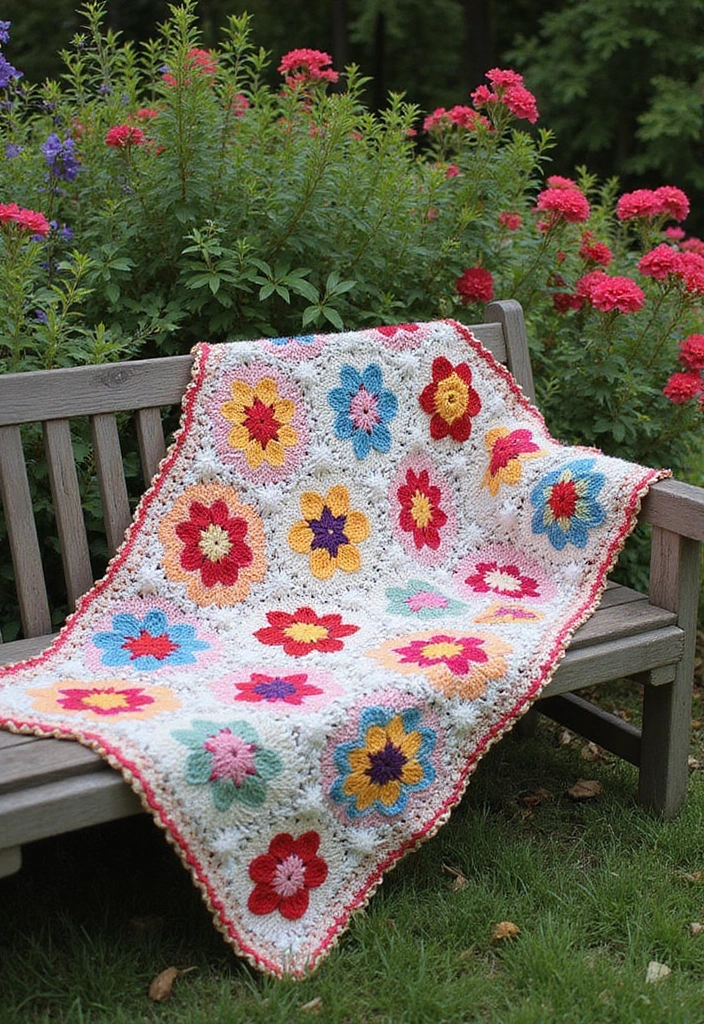 28 Cute and Warm Crochet Baby Blanket Free Pattern Designs Perfect for Newborn Gifts - 13. Hexagon Flower Blanket