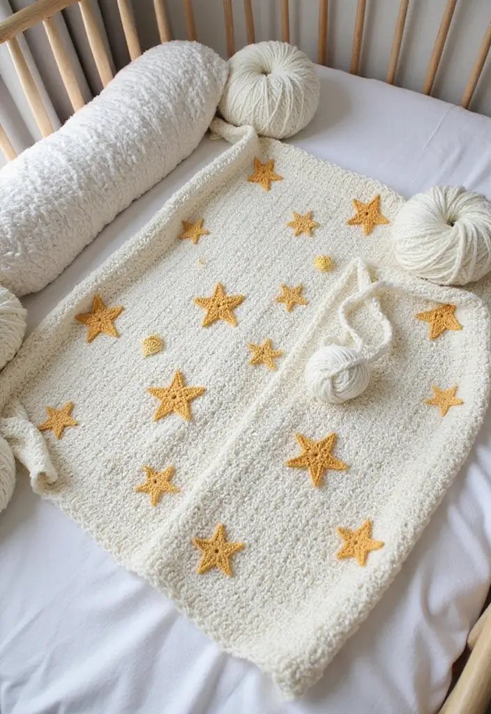 28 Cute and Warm Crochet Baby Blanket Free Pattern Designs Perfect for Newborn Gifts - 19. Little Star Blanket