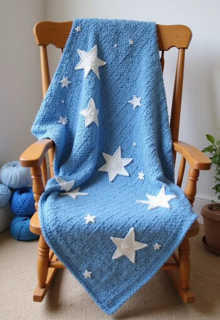 28 Cute and Warm Crochet Baby Blanket Free Pattern Designs Perfect for Newborn Gifts - 8. Starry Night Blanket