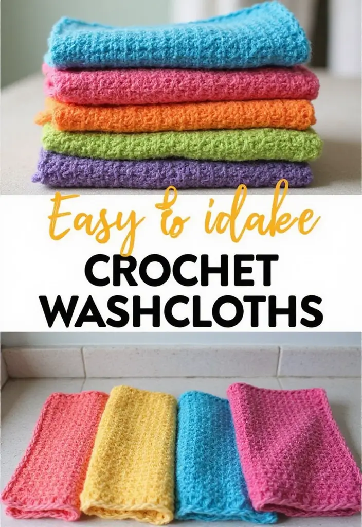 28 Fast Crochet Ideas for Beginners: Simple Projects to Get You Hooked - 12. Easy Crochet Washcloths