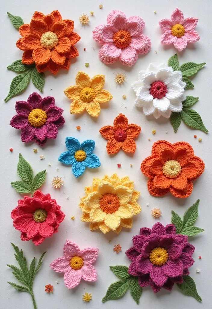 28 Fast Crochet Ideas for Beginners: Simple Projects to Get You Hooked - 15. Quick Crochet Flower Appliques