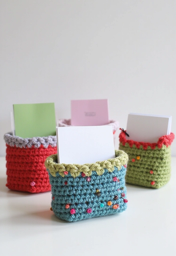 28 Fast Crochet Ideas for Beginners: Simple Projects to Get You Hooked - 23. Quick Crochet Card Holders