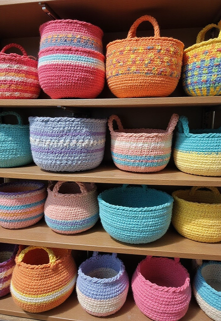 28 Fast Crochet Ideas for Beginners: Simple Projects to Get You Hooked - 7. Quick Crochet Baskets