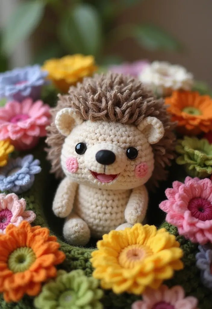 28 Fun Crochet Amigurumi Free Patterns Featuring Animals and Characters - 15. Happy Hedgehog Amigurumi