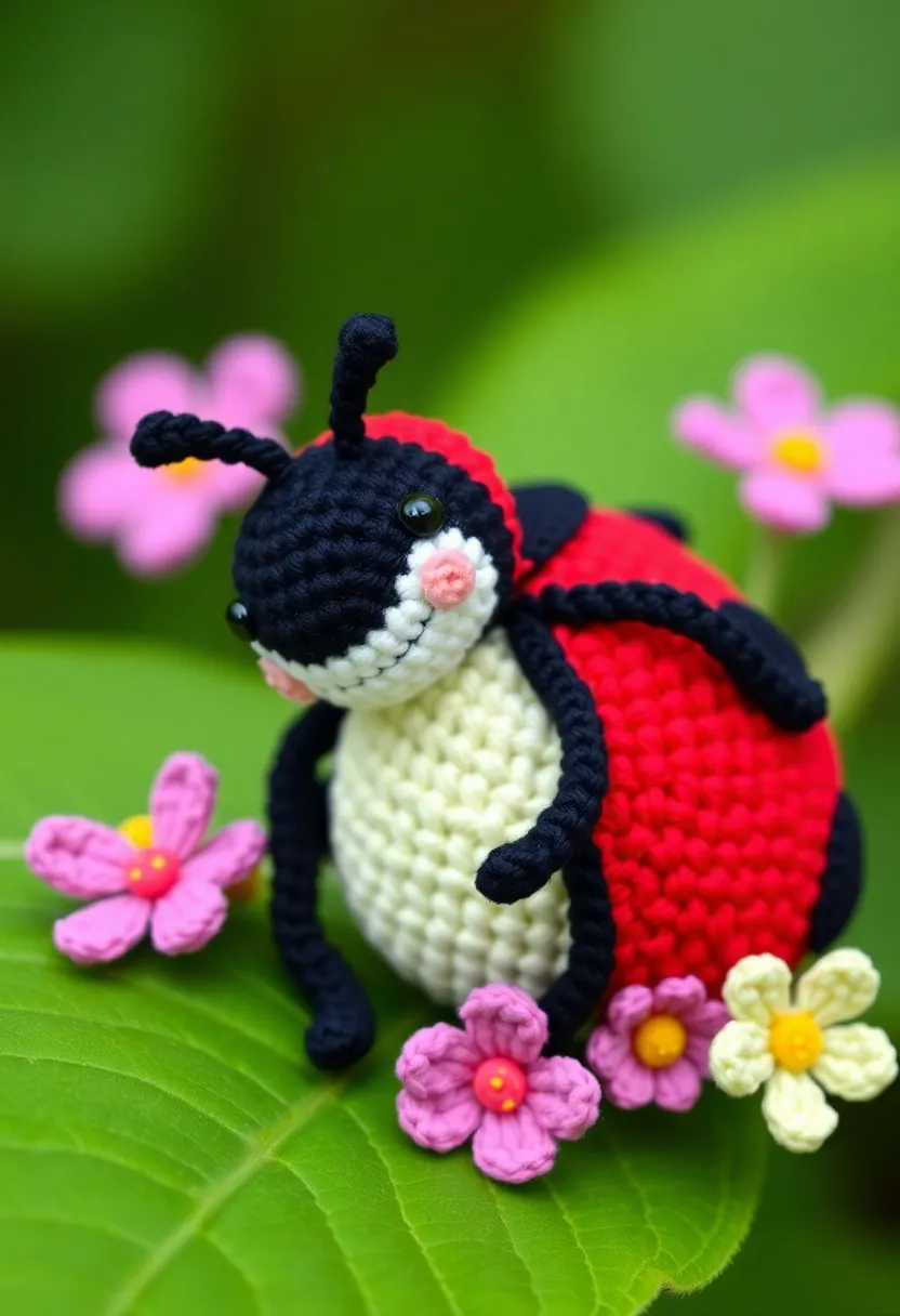 28 Fun Crochet Amigurumi Free Patterns Featuring Animals and Characters - 16. Lively Ladybug Amigurumi