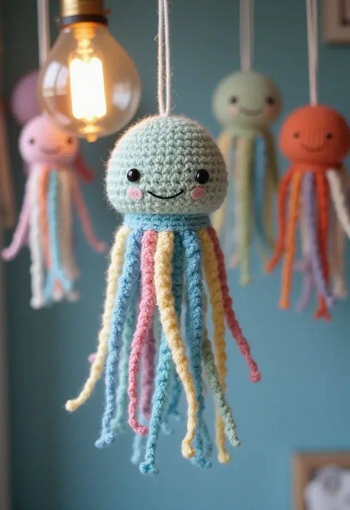 28 Fun Crochet Amigurumi Free Patterns Featuring Animals and Characters - 17. Jolly Jellyfish Amigurumi