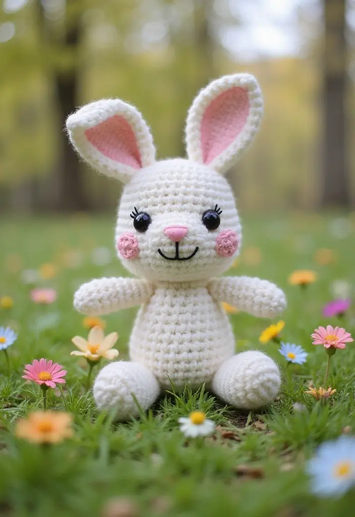 28 Fun Crochet Amigurumi Free Patterns Featuring Animals and Characters - 2. Playful Bunny Amigurumi