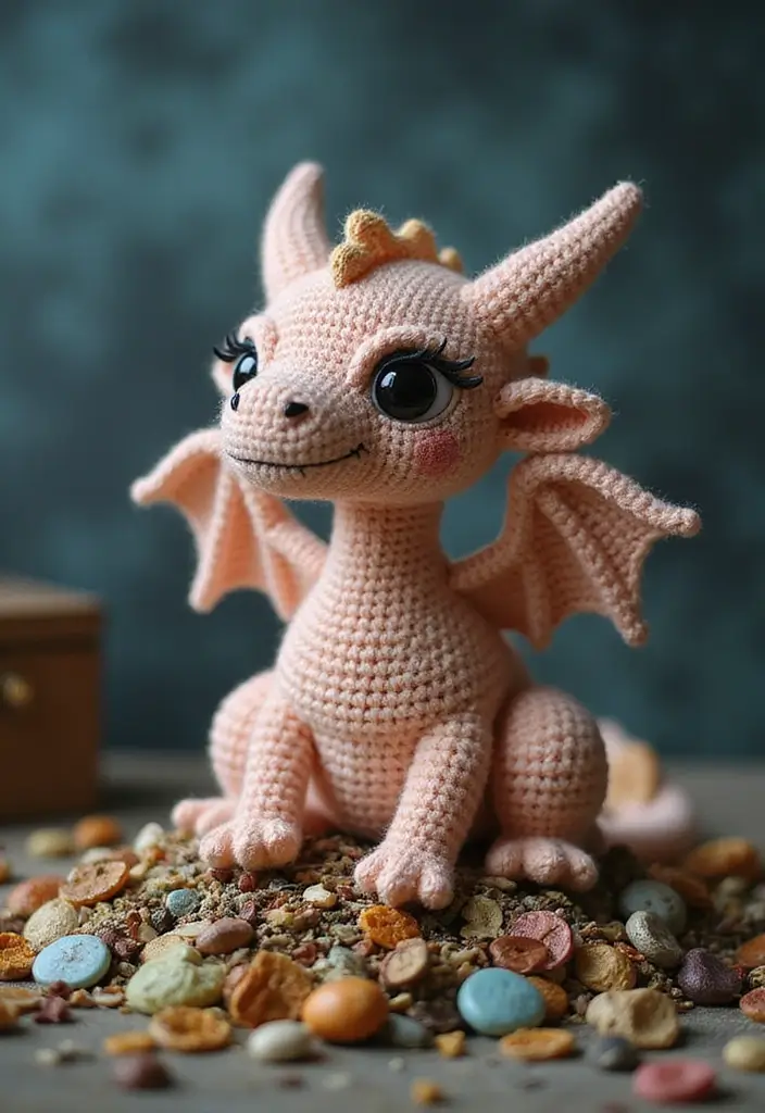28 Fun Crochet Amigurumi Free Patterns Featuring Animals and Characters - 20. Dreamy Dragon Amigurumi
