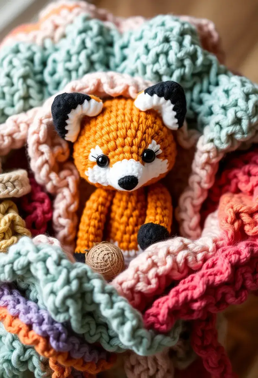 28 Fun Crochet Amigurumi Free Patterns Featuring Animals and Characters - 23. Fluffy Fox Cub Amigurumi
