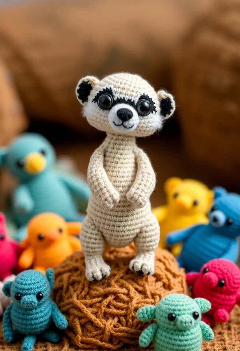 28 Fun Crochet Amigurumi Free Patterns Featuring Animals and Characters - 24. Mellow Meerkat Amigurumi