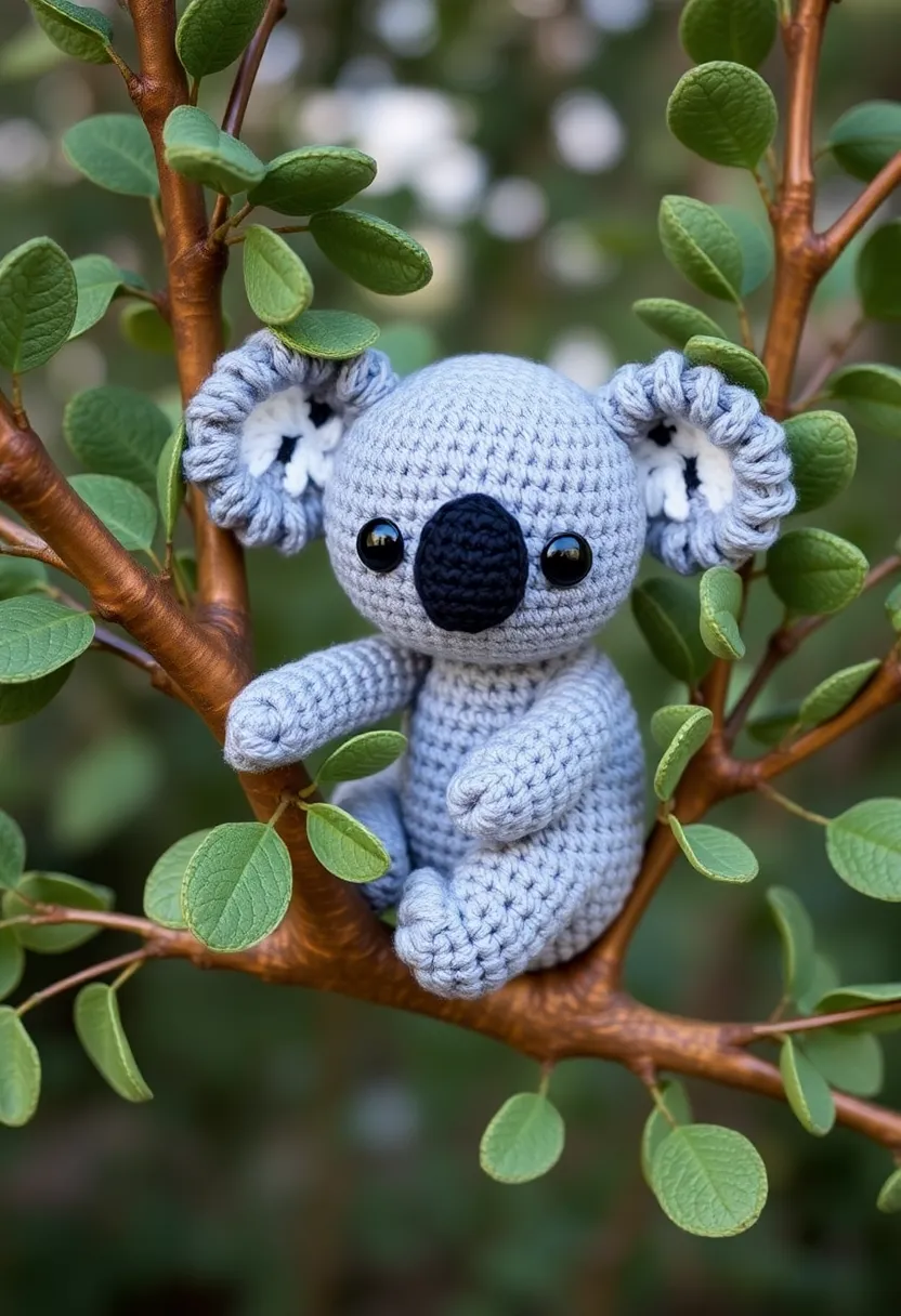 28 Fun Crochet Amigurumi Free Patterns Featuring Animals and Characters - 25. Curious Koala Amigurumi