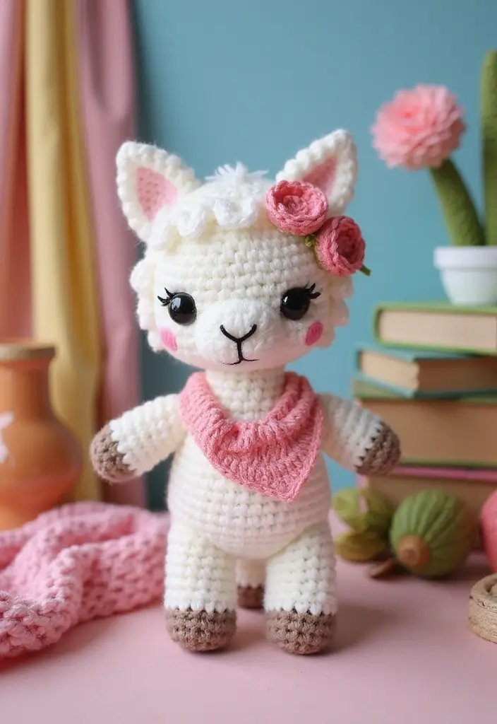 28 Fun Crochet Amigurumi Free Patterns Featuring Animals and Characters - 4. Lovely Llama Amigurumi