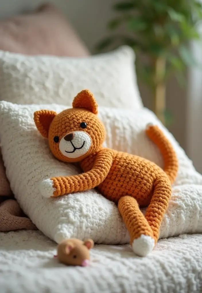 28 Fun Crochet Amigurumi Free Patterns Featuring Animals and Characters - 6. Cozy Cat Amigurumi
