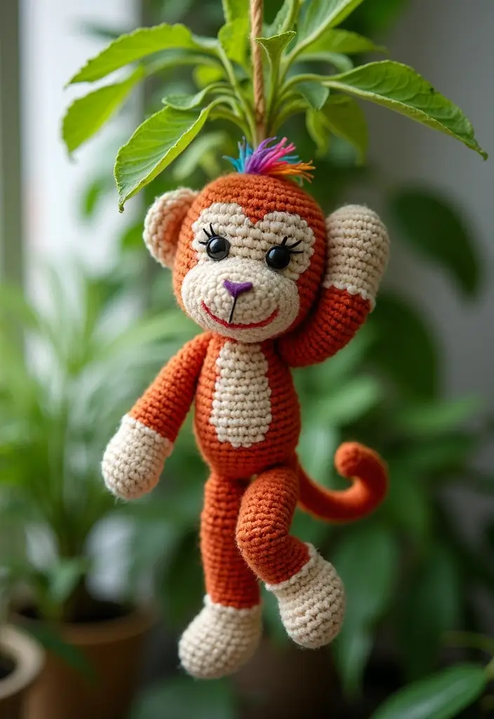 28 Fun Crochet Amigurumi Free Patterns Featuring Animals and Characters - 8. Marvelous Monkey Amigurumi
