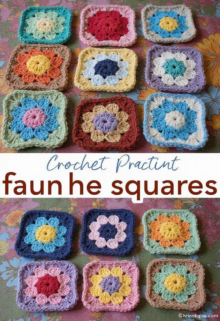 28 Granny Square Crochet Patterns to Inspire Your Next DIY Project - 14. Themed Granny Squares