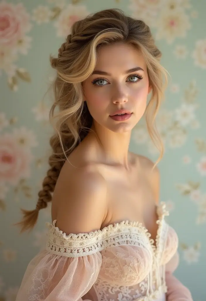 28 Half Braids Half Crochet Hairstyles That Blend Texture and Style Perfectly - 19. The Vintage Twist Braid with Crochet