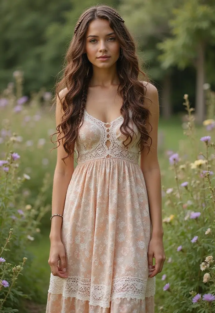 28 Half Braids Half Crochet Hairstyles That Blend Texture and Style Perfectly - 28. The Bohemian Chic Look