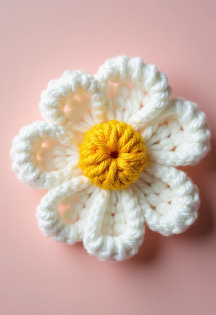 28 Stunning Flower Crochet Tutorials with 3D Designs and Petal Variations - 1. Charming Daisy with 3D Petals