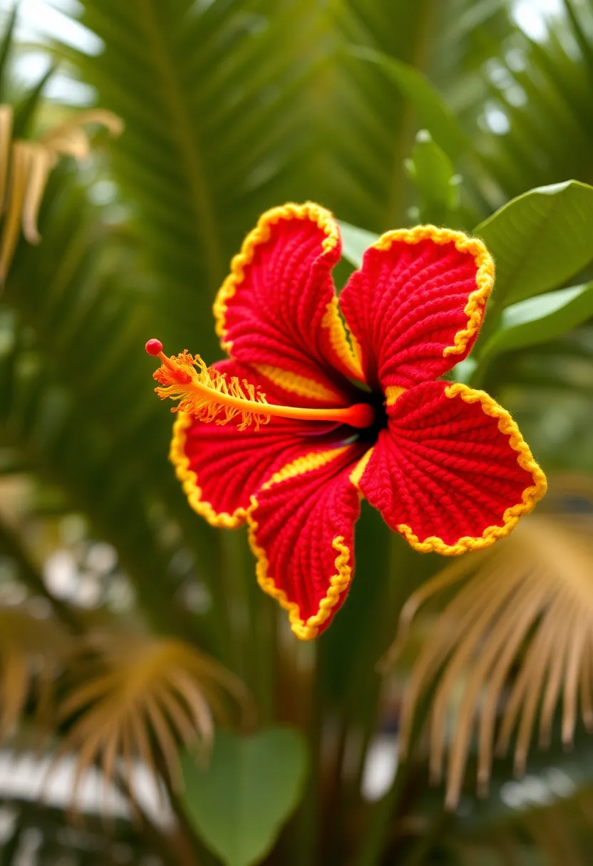 28 Stunning Flower Crochet Tutorials with 3D Designs and Petal Variations - 14. Exotic Hibiscus with Large Petals