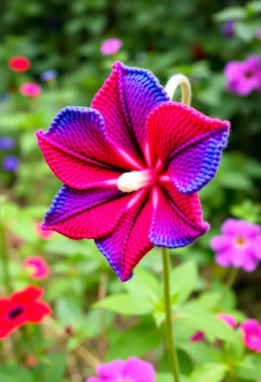 28 Stunning Flower Crochet Tutorials with 3D Designs and Petal Variations - 19. Unique Morning Glory with Twisted Petals