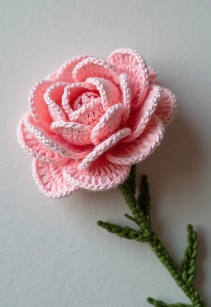 28 Stunning Flower Crochet Tutorials with 3D Designs and Petal Variations - 8. Unique Carnation with Ruffled Petals