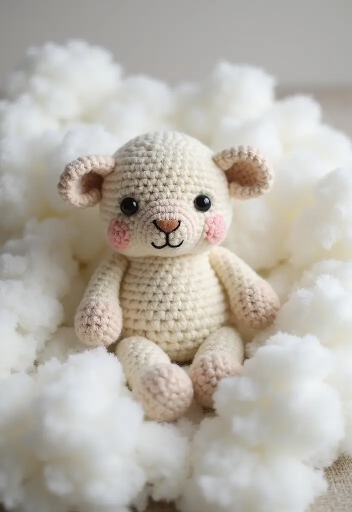 30 Adorable Crochet Animals Free Patterns from Bears to Elephants - 22. Cozy Crochet Lamb