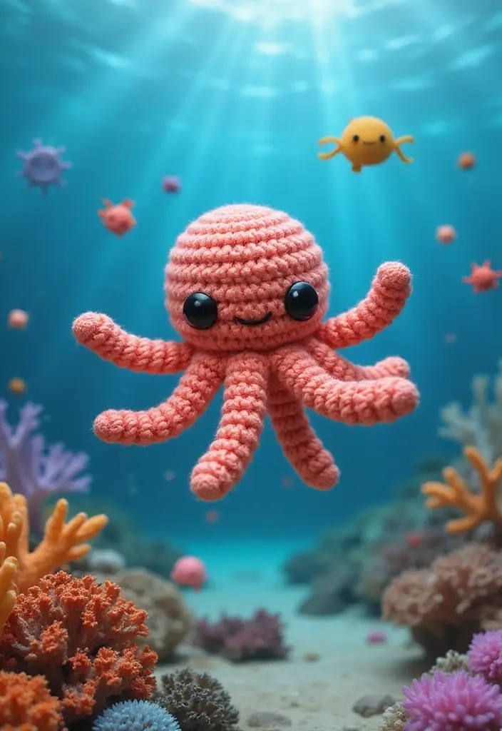 30 Adorable Crochet Animals Free Patterns from Bears to Elephants - 23. Adorable Crochet Octopus