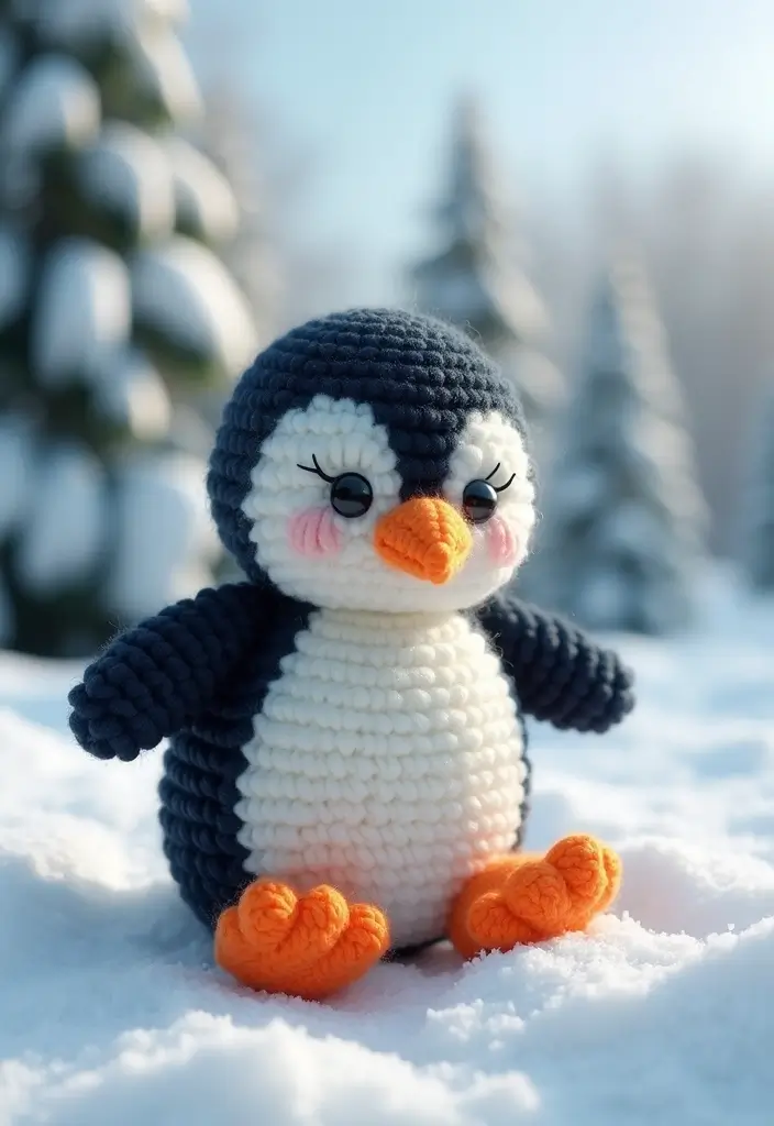 30 Adorable Crochet Animals Free Patterns from Bears to Elephants - 29. Adorable Crochet Penguin