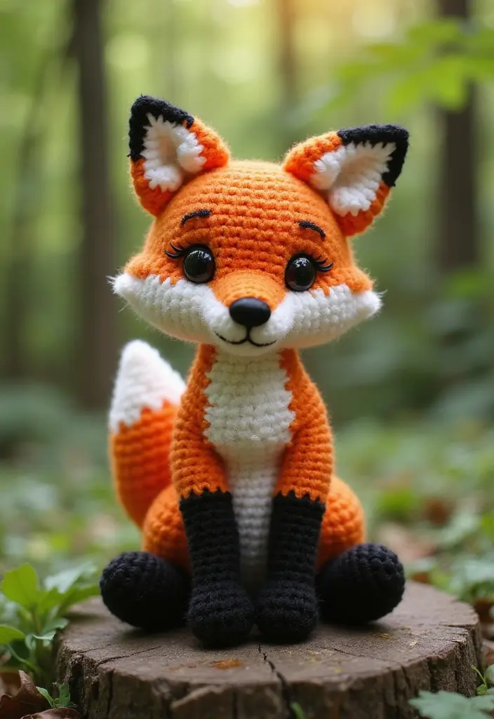 30 Adorable Crochet Animals Free Patterns from Bears to Elephants - 4. Sweet Crochet Fox