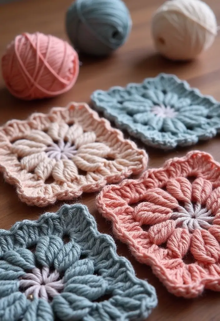 30 Beautiful Granny Square Crochet Patterns Free with Modern Layouts and Motif Ideas - 20. Sparkle and Shine Granny Squares