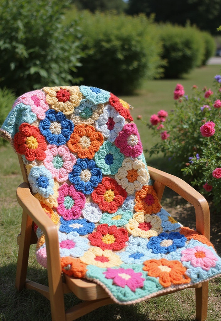 30 Beautiful Granny Square Crochet Patterns Free with Modern Layouts and Motif Ideas - 24. Summer Breeze Granny Squares