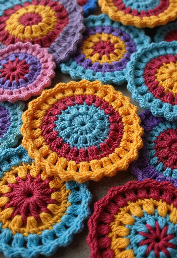 30 Beautiful Granny Square Crochet Patterns Free with Modern Layouts and Motif Ideas - 6. Textured Granny Squares