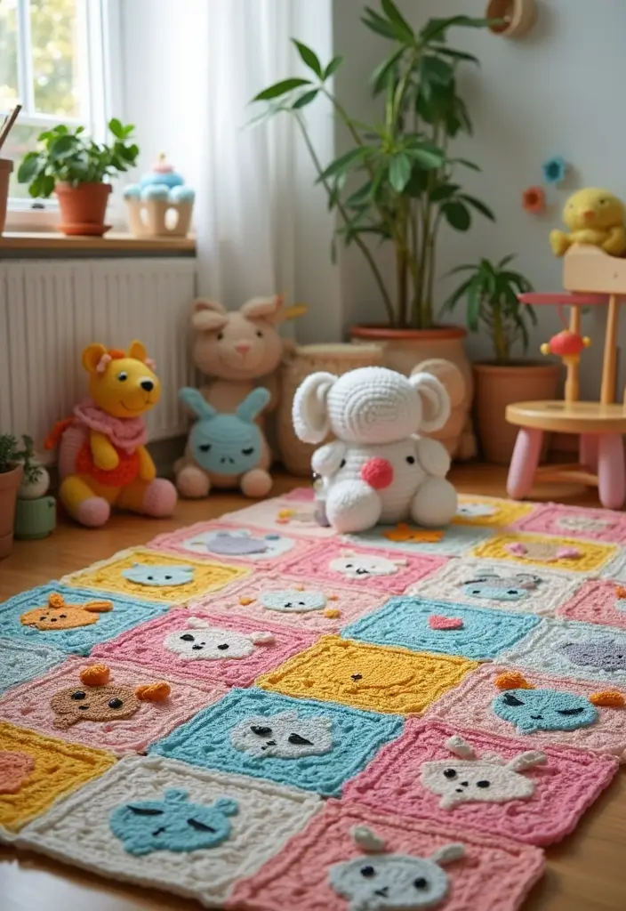 30 Beautiful Granny Square Crochet Patterns Free with Modern Layouts and Motif Ideas - 8. Animal Motif Granny Squares