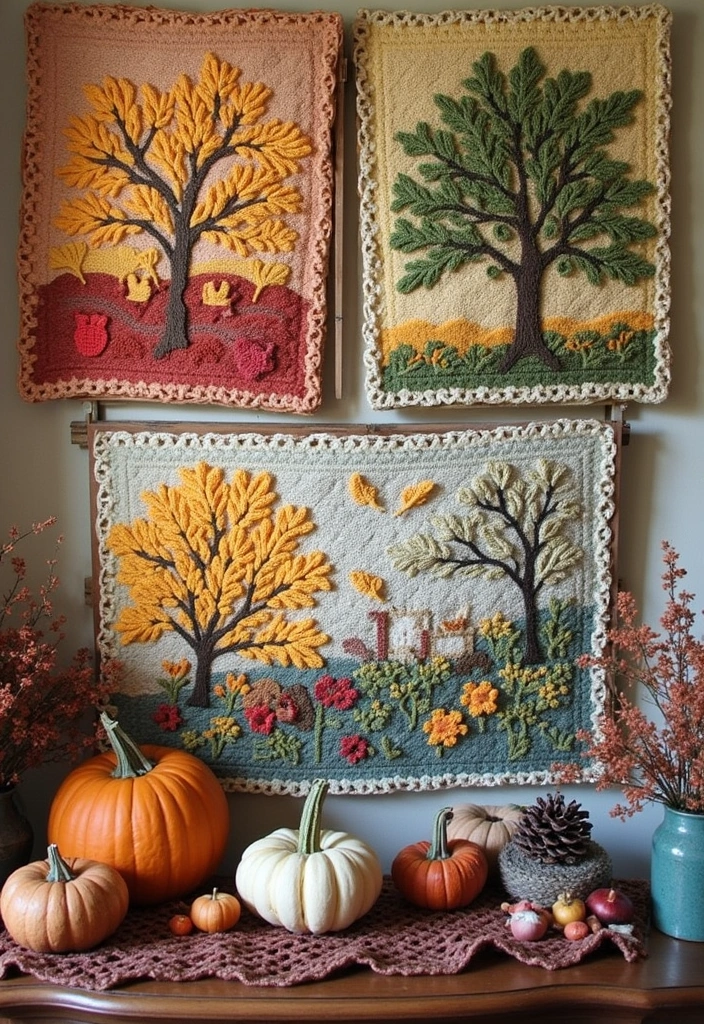 30 Colorful Crochet Tapestry Patterns: Free Charts for Your Home Decor - 11. Seasonal Themes
