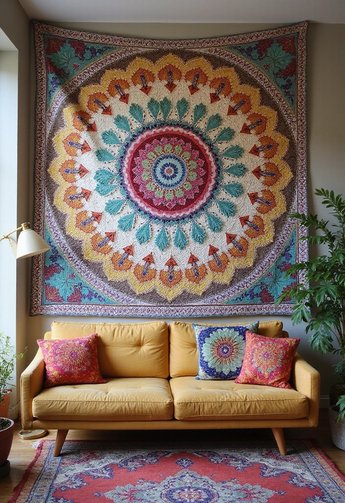 30 Colorful Crochet Tapestry Patterns: Free Charts for Your Home Decor - 3. Bohemian Bliss