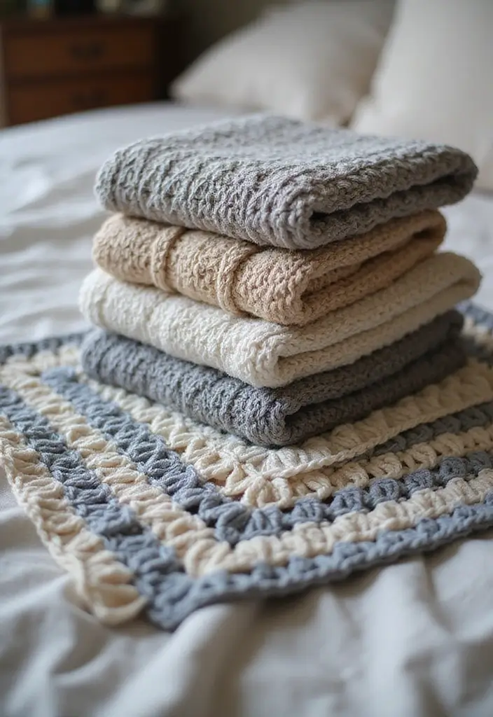 30 Cozy Crochet Granny Square Blanket Ideas with Creative Layouts - 7. Textured Granny Squares