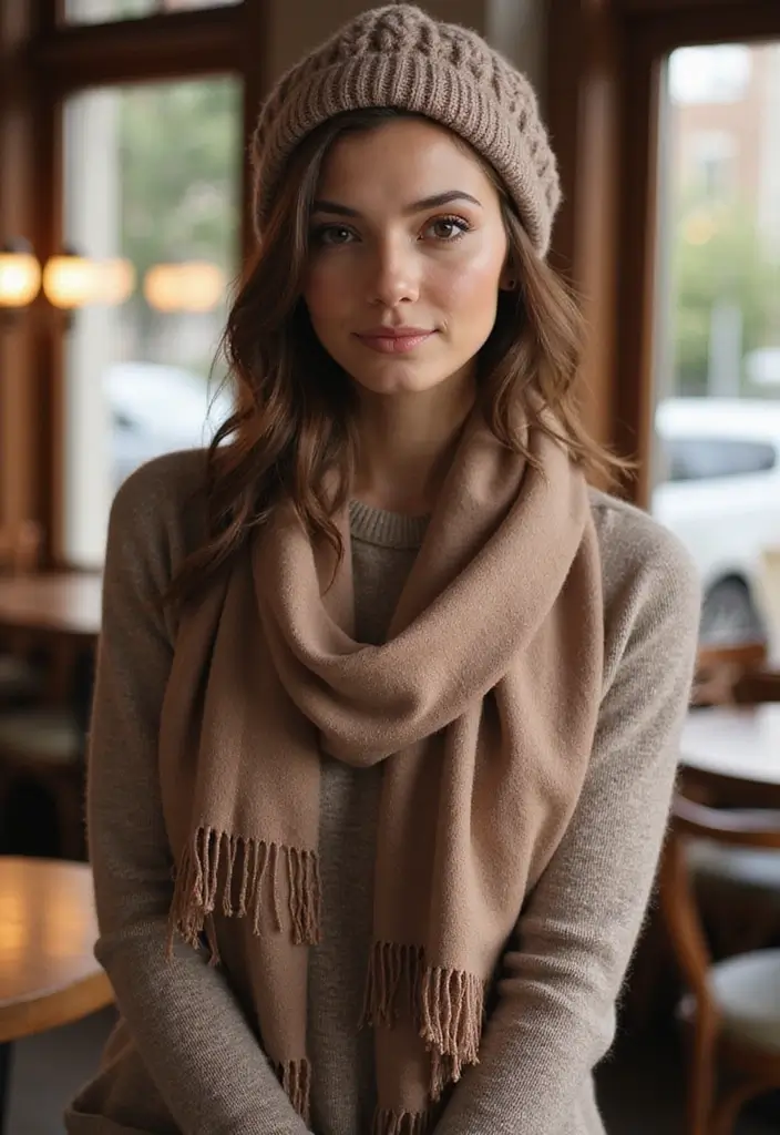 30 Cozy and Colorful Crochet Scarf Patterns Free Inspirations - 21. Mocha Latte Scarf