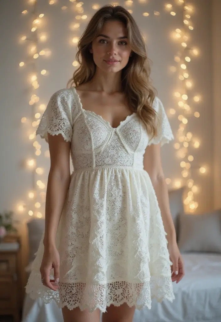 30 Crochet Baby Dress Free Pattern Inspirations with Charming and Easy Designs - 19. Twinkling Star Dress